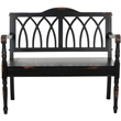Pemberly Row Modern / Contemporary Poplar Wood Bench in Black