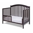 Pemberly Row Contemporary Toddler Bed Guardrail in Espresso Finish