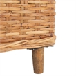 Pemberly Row Contemporary Mango Wood Barrel Chair in Honey Finish