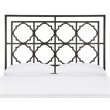 Pemberly Row Contemporary King Metal Headboard in Gunmetal Finish