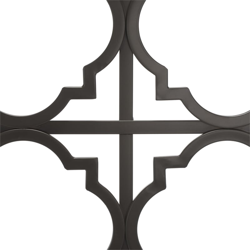Pemberly Row Contemporary King Metal Headboard in Gunmetal Finish