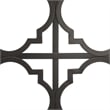 Pemberly Row Contemporary King Metal Headboard in Gunmetal Finish