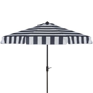Pemberly Row Contemporary Patio Umbrella in Navy and White Finish