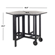 Pemberly Row Contemporary 5 Piece Patio Dining Set in Black Finish