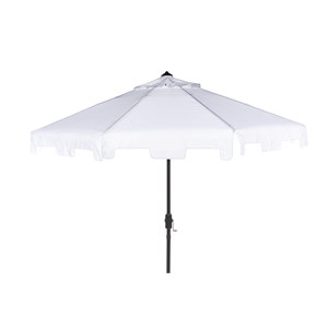 Pemberly Row Contemporary 9' Patio Market Umbrella in White Finish