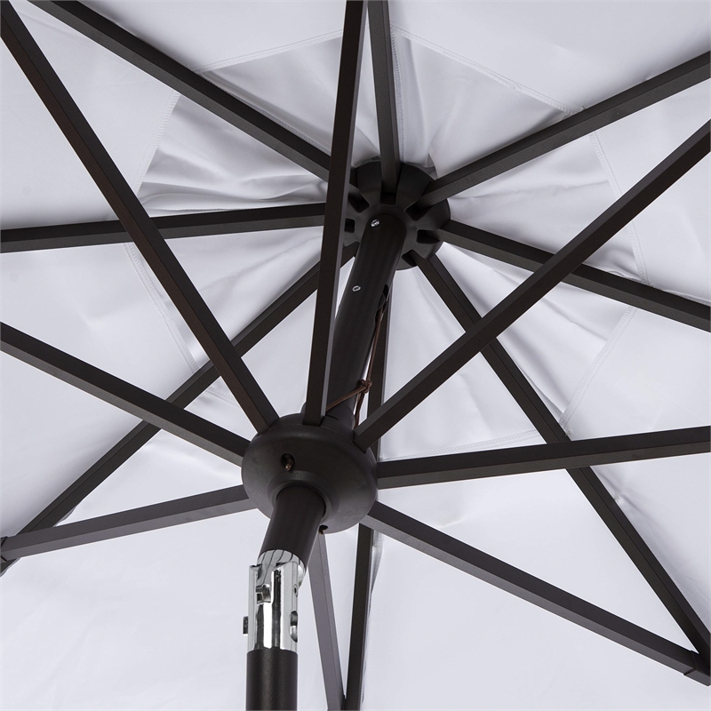 Pemberly Row Contemporary 9' Patio Market Umbrella in White Finish