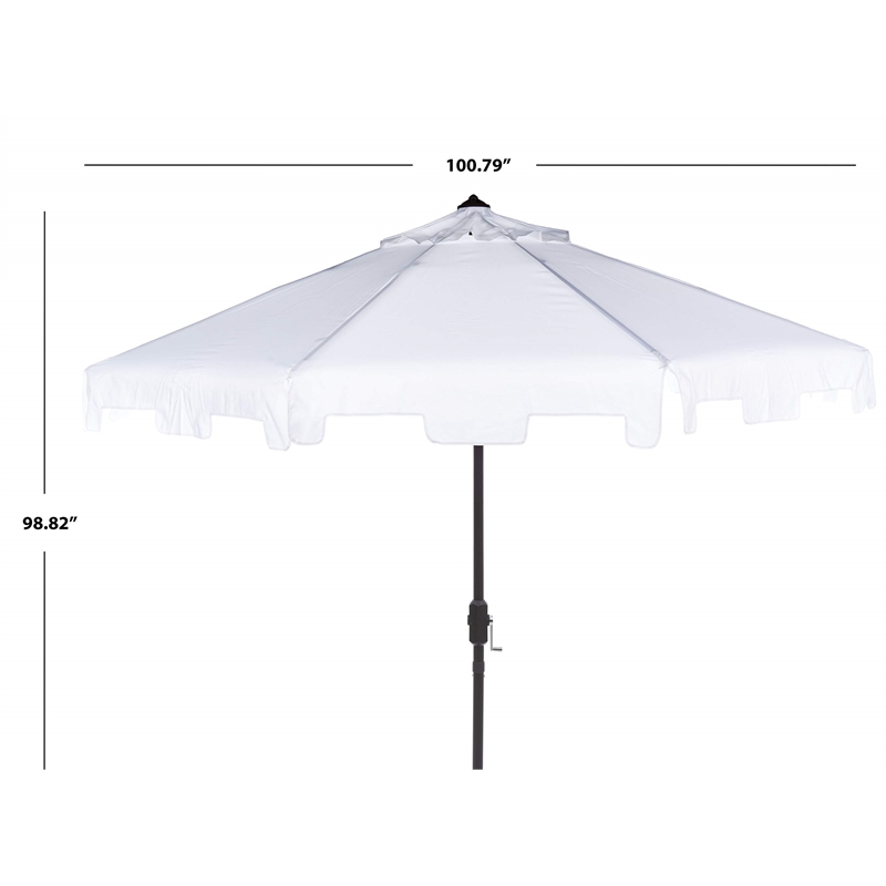 Pemberly Row Contemporary 9' Patio Market Umbrella in White Finish