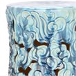 Pemberly Row Contemporary Ceramic Garden Stool in Ocean Blue