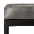 Pemberly Row Contemporary Faux Leather Bench in Gray and Black