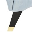 Pemberly Row Contemporary Chaise Lounge in Slate Blue and Black