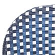 Pemberly Row Wicker Patio Dining Side Chair in Navy (Set of 2)