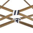 Pemberly Row Wicker Patio Dining Side Chair in Navy (Set of 2)