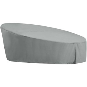 Pemberly Row Contemporary Polyester Fabric Outdoor Canopy Cover in Gray