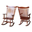 Pemberly Row Contemporary Solid Wood Rocking Chair in Soft Cherry