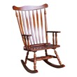 Pemberly Row Contemporary Solid Wood Rocking Chair in Soft Cherry