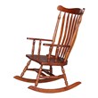 Pemberly Row Contemporary Solid Wood Rocking Chair in Soft Cherry