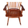 Pemberly Row Contemporary Solid Wood Rocking Chair in Soft Cherry