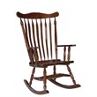 Pemberly Row Contemporary Solid Wood Rocking Chair in Soft Cherry