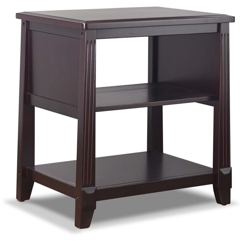 Pemberly Row Modern / Contemporary Nightstand in Espresso Finish