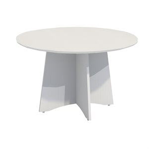 Pemberly Row Contemporary 48&quot Round Conference Table in Sea Salt