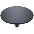 Pemberly Row Contemporary Round Patio Bistro Table in White Finish
