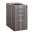 Pemberly Row Contemporary 4 Drawer File Cabinet in Gray Steel