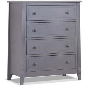 Pemberly Row Modern / Contemporary 4 Drawer Chest in Gray Finish