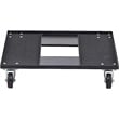 Pemberly Row Contemporary Stacking Mobile Rolling Chair Cart Black