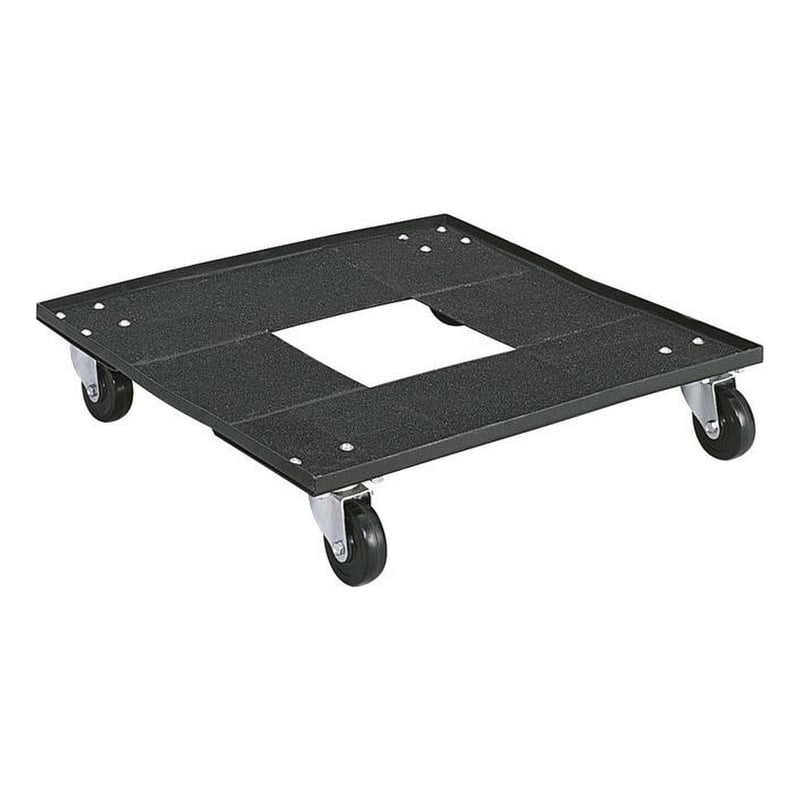 Pemberly Row Contemporary Stacking Mobile Rolling Chair Cart Black