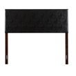 Pemberly Row Faux Leather Upholstered King Headboard in Black