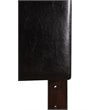 Pemberly Row Faux Leather Upholstered King Headboard in Black