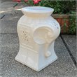 Pemberly Row Contemporary Wild Elephant Ceramic Garden Stool