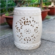 Pemberly Row Modern / Contemporary Ceramic Garden Stool in White