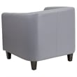 Pemberly Row Contemporary Leather Reception Chair in Gray Finish