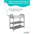 Pemberly Row Modern Wood Changing Table in Light Gray Finish