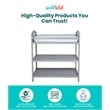 Pemberly Row Modern Wood Changing Table in Light Gray Finish