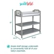 Pemberly Row Modern Wood Changing Table in Light Gray Finish
