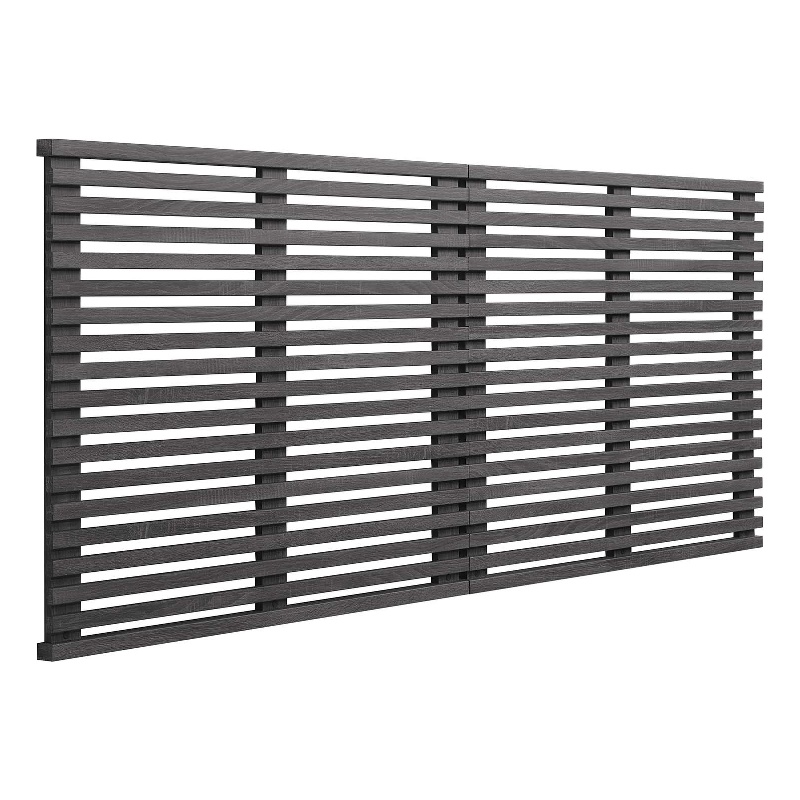 Pemberly Row Wall Mount Modern Wood King Headboard in Charcoal