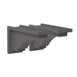 Pemberly Row Traditional Plastic Decorative Brackets in Gray (Set of 2)