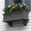 Pemberly Row Traditional Plastic Decorative Brackets in Gray (Set of 2)
