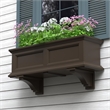 Pemberly Row Traditional Plastic Decorative Brackets in Espresso (Set of 2)