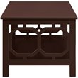 Pemberly Row Contemporary Coffee Table in Espresso Wood Finish