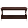 Pemberly Row Contemporary Coffee Table in Espresso Wood Finish