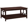Pemberly Row Contemporary Coffee Table in Espresso Wood Finish