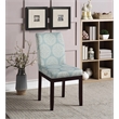 Pemberly Row Contemporary Parsons Chair in Gabrielle Sky Blue Fabric