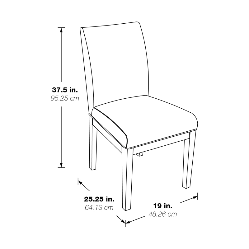 Pemberly Row Contemporary Parsons Chair in Gabrielle Sky Blue Fabric