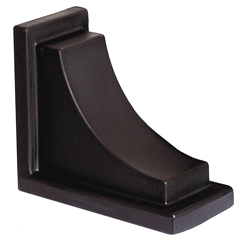 Pemberly Row Traditional Plastic Decorative Bracket in Espresso (Set of 2)
