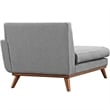 Pemberly Row Right-Facing Upholstered Fabric and Wood Chaise - Expectation Gray