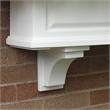 Pemberly Row Traditional Plastic Decorative Bracket in White (Set of 2)