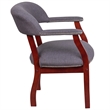 Pemberly Row Modern / Contemporary Vinyl Guest Chair in Gray